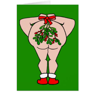 Bésame con la tarjeta de vacaciones Mistletoe