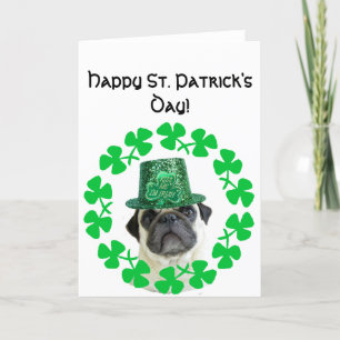 Bésame la tarjeta de saludo de pug irlandés