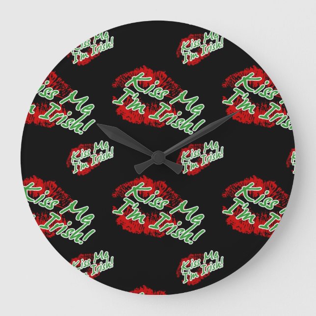 Bésame soy el Reloj irlandés - Negro (Anverso)