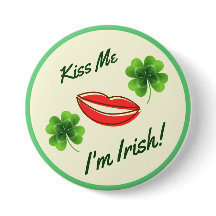 Bésame Soy Irlandés Botón del Día de San Patricio