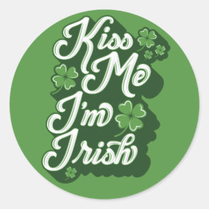 BESAME, SOY IRLANDÉS / Pegatinas del Día de San Pa