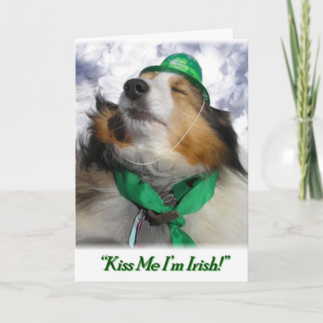 "¡Bésame, soy irlandés!" Tarjeta (Anverso)