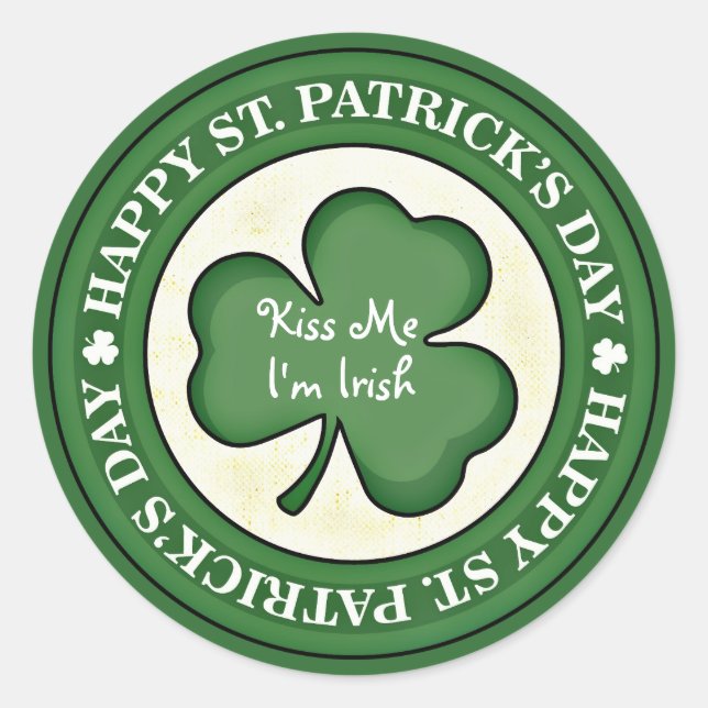 Bésame, soy Pegatina irlandés (Anverso)