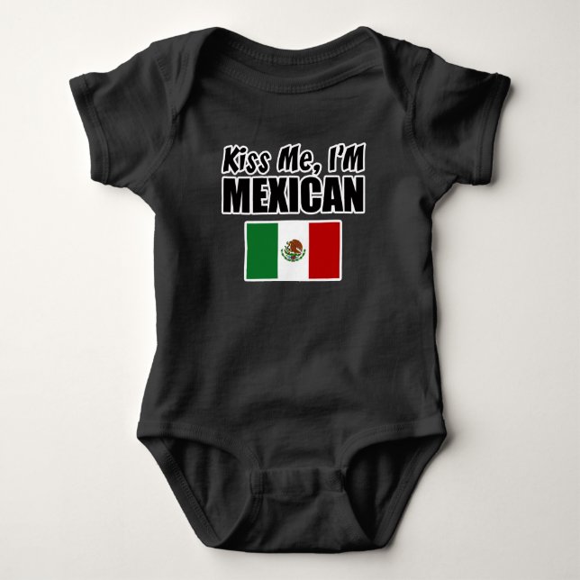 Bésame, soy un niño mexicano de Jersey Bodysuit (Anverso)