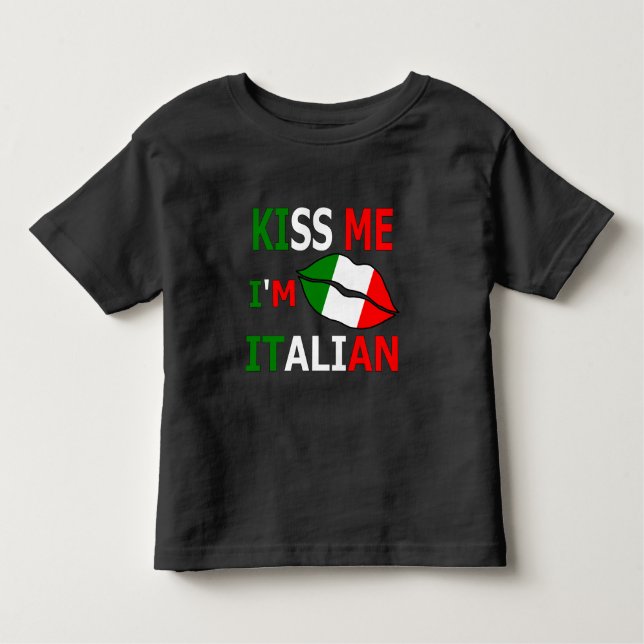 Bésame soy un traje de bebé de camiseta italiano (Anverso)