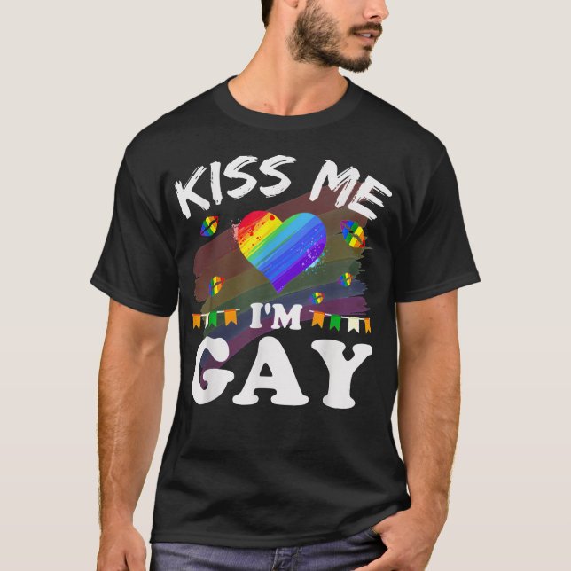 Bésame soy una camiseta divertida del orgullo LGBT (Anverso)