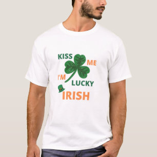 Bésame, soy una camiseta irlandesa afortunada