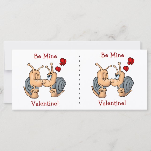 Besando caracoles de San Valentín (Anverso)