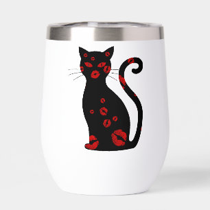Besando el Tumbler térmico del gato