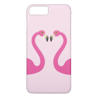 Besando Flamingos iPhone 7 Plus Funda Rosa