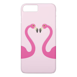 Besando Flamingos iPhone 7 Plus Funda Rosa