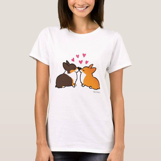 Besando la camiseta de Corgis (Anverso)