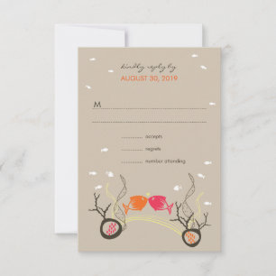 Besando peces Corals Beach Whimsical Wedding RSVP
