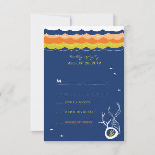 Besando peces Corals Beach Whimsical Wedding RSVP