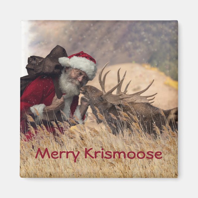 Besando Santa y el imán Moose (Frente)