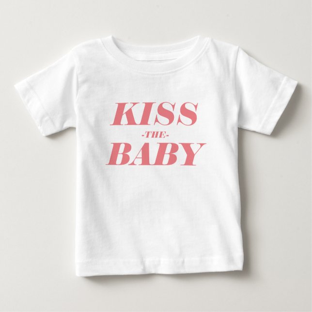 Besar al bebé diseño de texto simple camiseta bebé (Anverso)