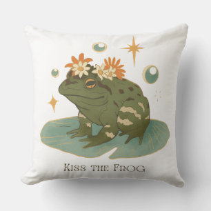 Besar la rana Cojín decorativo retro estilo cutie