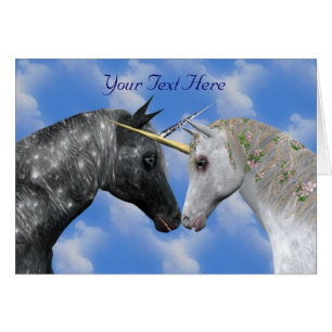 Besar la tarjeta de la fantasía de los unicornios
