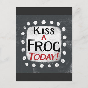 Besar una rana hoy postal