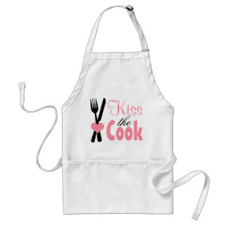 Bese al cocinero - delantal lindo del cuchillo y