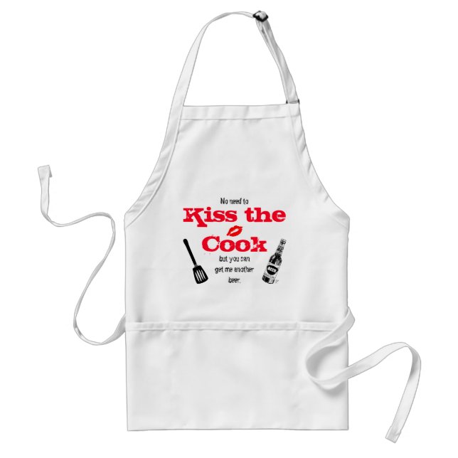 Bese al cocinero - otro delantal de la cerveza (Frente)