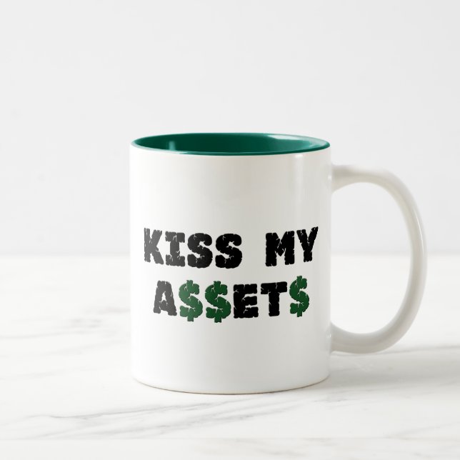 Bese mi taza divertida del inversor de los activos (Derecha)