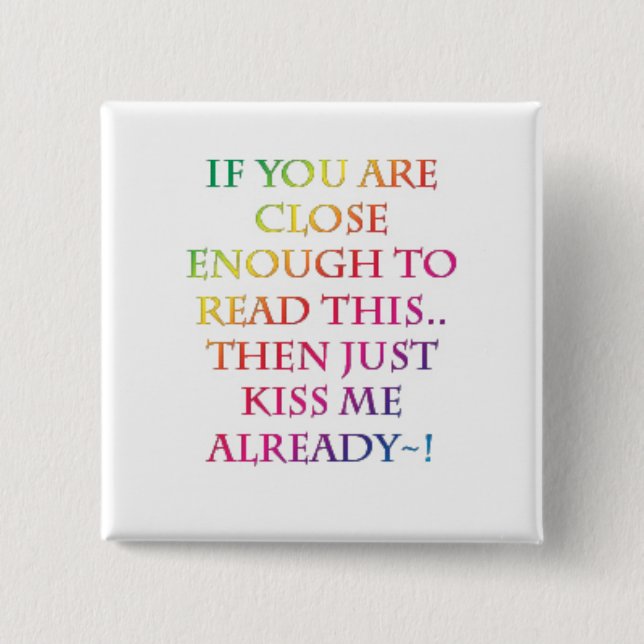 ¡Béseme! Botón (Anverso)