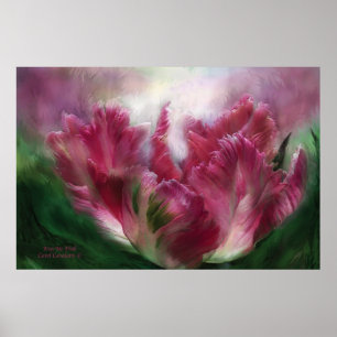 Béseme poster/impresión rosados del arte