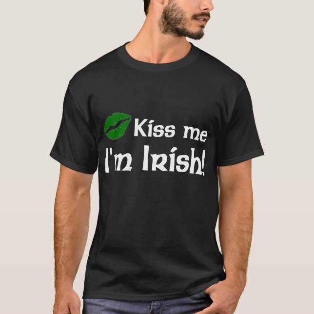 Béseme que soy camiseta irlandesa (Anverso)