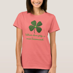 Béseme que soy irlandés en camiseta linda gaéli