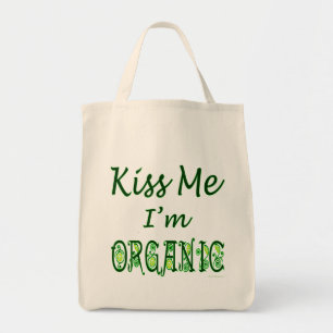 Béseme que soy la bolsa de asas verde orgánica d