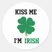 Béseme que soy pegatinas irlandeses