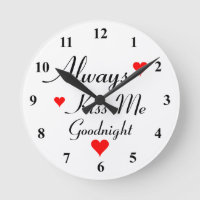 BÉSEME SIEMPRE BUENAS NOCHES reloj de pared