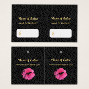 Beso brillante rosado del lupa negro Cheetah Salon