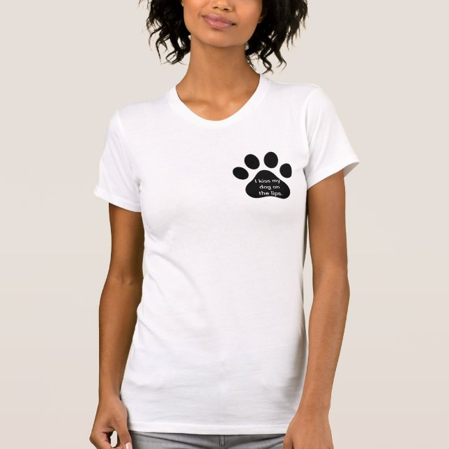 Beso camiseta del perro (Anverso)