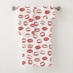 Beso de los labios rojos