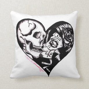 "Beso del corazón" por Skinderella - almohada