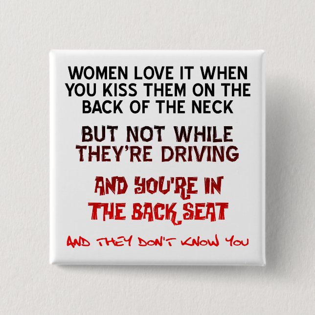 Beso en el cuello de la placa del botón gracioso (Anverso)