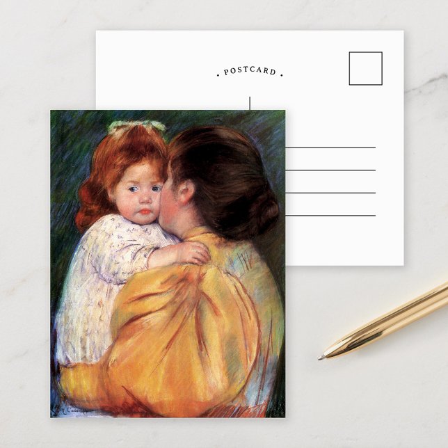 Beso materno | Tarjeta postal Mary Cassatt (Subido por el creador)