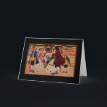 Beso robado, tarjeta de Navidad romántica del<br><div class="desc">Esta tarjeta de Navidad ofrece un dibujo del vintage de un beso robado.</div>