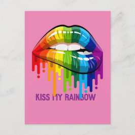 Beso vintage mi postal sobre los labios del arcoir