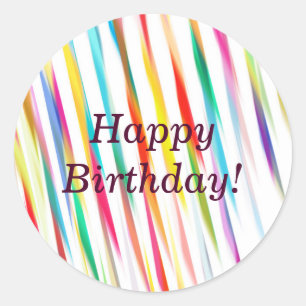 Besos arcoiris - feliz Pegatina de cumpleaños