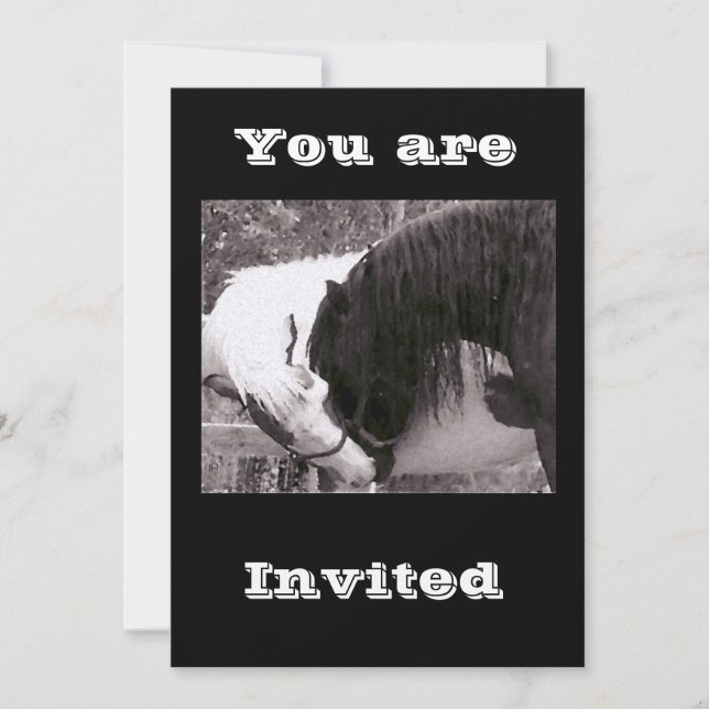 besos de caballo Invitaciones (Anverso)