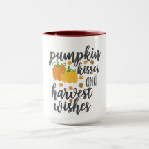 besos de calabaza cosecha deseos tazas de café dis