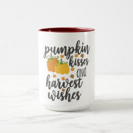 besos de calabaza cosecha deseos tazas de café dis
