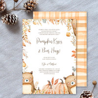 Besos de calabaza y abrazos de oso Invitación a Ba