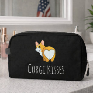 'Besos de Corgi' Divertido Bolsas de Maquillaje pa