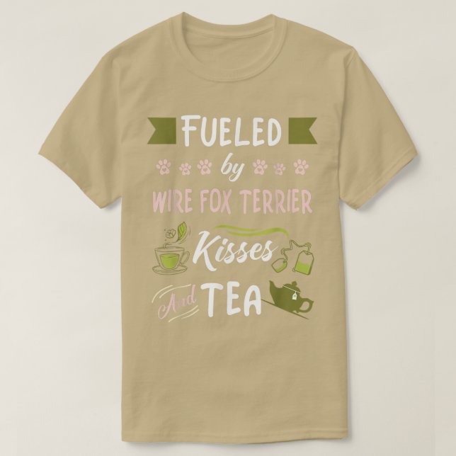 Besos de Fox Terrier y camiseta de té (Diseño del anverso)