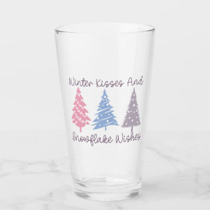 Besos de invierno y deseos de copas de nieve