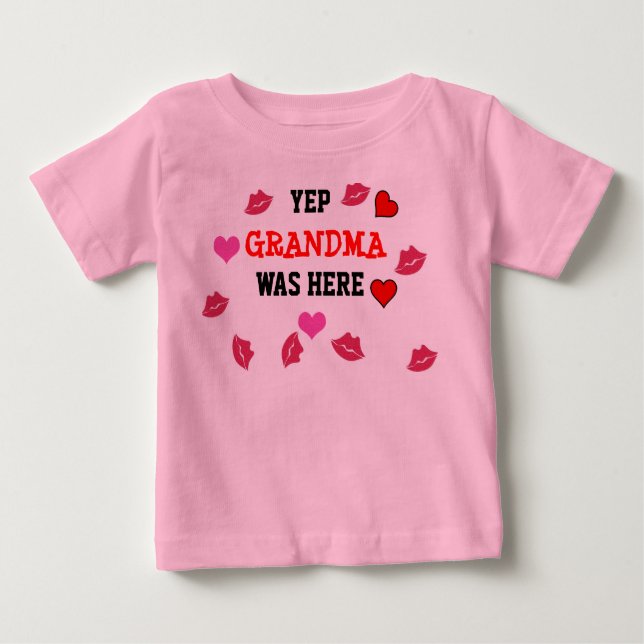 Besos de la camiseta de la abuela bebé (Anverso)